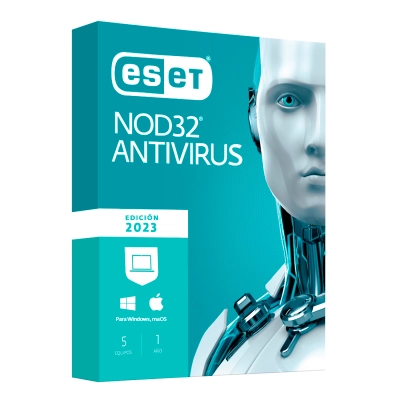 Software Eset Nod32 Anti-Virus Edicion 2023 Para 5 Pcs, Licencia 1 Año.