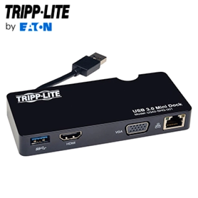 Tripp Lite Series Estación De Conexión Mini Usb 3.X (5 Gbps) Con Hdmi Y Vídeo Vga, Gbe