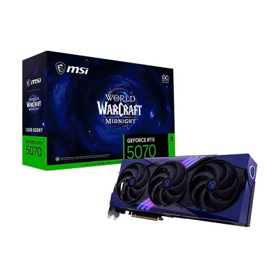 Tarjeta De Video Msi Geforce Rtx5070 12G Wow Midnight Void Edition Oc, 12 Gb Gddr7, Pcie 5