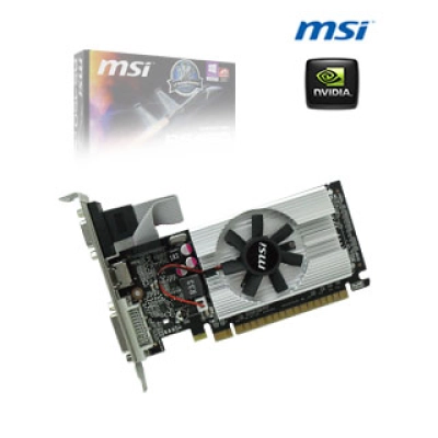 Tarjeta De Video Msi Nvidia Geforce 210, 1Gb Ddr3 64-Bit, Hdmi/Dvi/Vga, Pci-E 2.0 X16.