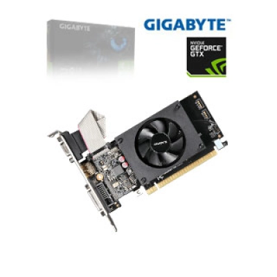 Tarjeta De Video Gigabyte Nvidia Geforce Gt 710, 2Gb Ddr3 64-Bit, Hdmi/Dvi/Vga, Pci-E 2.0.