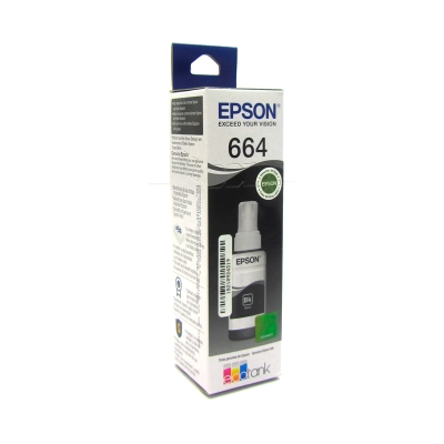 Botella De Tinta Epson T664120, Color Negro, Contenido 70Ml, Para Impresoras Epson L200.
