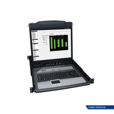 Consola Kvm Tripplite Para Instalación En Rack De 1U De 8 Puertos Con Lcd De 19".