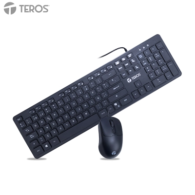 Kit Teclado Mouse Teros Te-5019S, Tecla Copilot (Solo Teclado), Negro