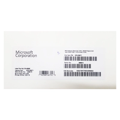 Microsoft Windows Server Cal 2025 1Pk User Cal (Ep2-25271)