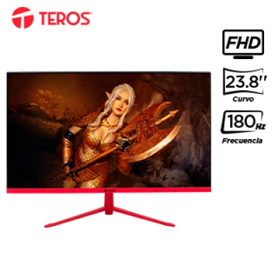 Monitor Curvo Gaming Teros Te-2473G 23.8" Fhd Va 180Hz 1Ms Hdmi Dp Audio Out Usb