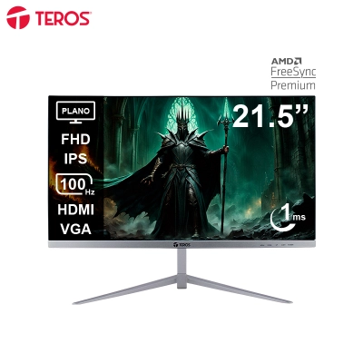 Monitor Plano Teros Te-2127S, 21.5" Fhd Ips 100Hz 1Ms Hdmi Vga