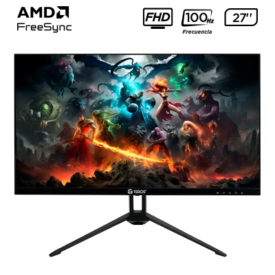 Monitor Plano Teros Te-2712S, 27" Fhd Ips, Hdmi, Vga