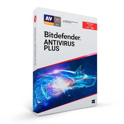 Software Bitdefender Antivirus Plus, Licencia Para 3 Pcs, Por 12 Meses