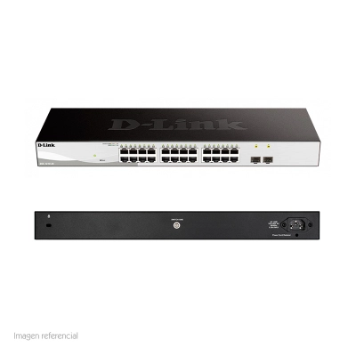 Switch D-Link Dgs-1210 Series, Capa L2/L3, 24 Rj-45 Gbe, 2 Puertos Sfp 1Gbe.