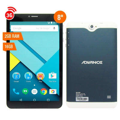Tablet Advance Smartpad Sp7245, 8" 1280X800, Android 5.1, 3G, Dual Sim, 16Gb, 2Gb.