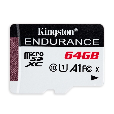 Tarjeta De Memoria Kingston Endurance 64Gb Microsdxc, 95R/30W, C10/A1/Uhs-I (Solo Tarjeta)