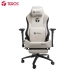 Silla Gamer Teros Te-8127Crb, 180, Almohada, Color Crema Y Negro Lado04