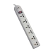 Tripp Lite Series Protector Contra Sobretensiones Con 6 Tomacorrientes Universales De 230V Lado01