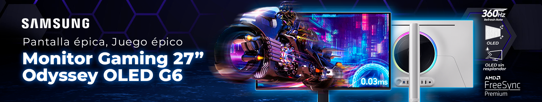 Baner monitor gaming odissey oled g6