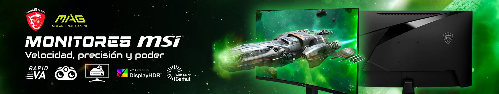 Banner web monitores gamer msi