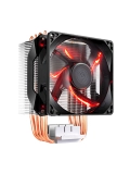 Fan Cooler Master Hyper H410R, Laminas de aluminio y tubos de cobre, CDC 2.0, 12VDC, Rojo.