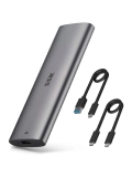 Enclosure SSK de aluminio Tool-Free, USB-C 3.2 Gen 2 para SSD M.2 NVMe (PCie)  /  NGFF(SATA)