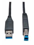 Cable para Dispositivo USB 3.0 SuperSpeed A-B(M / M) Negro, 1.83 m  /  6 pies.