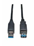 Cable de Extensión USB 3.0 SuperSpeed (M / H) Negro, 1.83 m (6 pies)