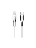 Cable USB TEROS TE-70212W, Tipo C a Lightning, 3A, 20W Máx, blanco y plateado