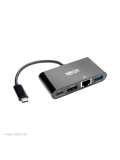 Adaptador Tripp-Lite U444-06N-HGUB-C, USB-C a HDMI, USB, LAN GbE, Thunderbolt 3, Carga PD.