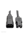 Cable de alimentación Tripp-Lite P018-010, IEC C14 a IEC C15, 15A, 110-250V, 3.05mts.