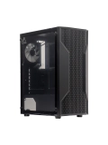Case sin fuente gamer TEROS TE-1332G, ITX, M-ATX, ATX, 3.5" y 2.5", negro
