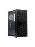 Case sin fuente gamer TEROS TE-1333G, ITX, M-ATX, ATX, 3.5" y 2.5", negro