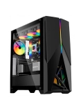 Case gamer TEROS TE-1174N, Mid Tower, USB 3.0  /  USB 2.0, audio, ventilador ARGB, negro