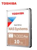 Disco duro Toshiba N300 PRO NAS, 10TB, SATA 6.0Gb / s, 7200rpm, 512MB Cache, 3.5".