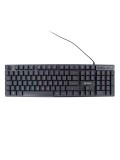Teclado gamer TEROS TE-4072G, RGB, USB, negro