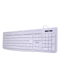 Teclado estándar TE-4069S, multimedia, USB 2.0, español, color blanco