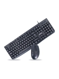 Kit teclado y mouse TEROS TE-5012S, USB, 1000 DPI, 3 botones, 105 8 teclas, negro
