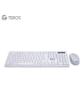 Kit Inalámbrico Teclado Mouse TEROS TE-5016S, blanco
