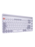 Teclado inalámbrico TEROS TE-4070S, 2.4 GHz, bluetooth 3.0  /  5.2, 80 teclas, blanco