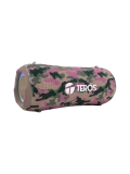 Parlante TEROS Ultra TE-6046M, BT 5.3, RGB, TWS, color marrón militar camuflado