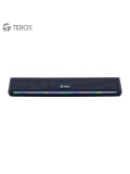 Barra de sonido portátil TEROS Vibe TE-VIB6054BLK, BT 6.0, 20W, USB, Luces RGB (Caja Abierta)
