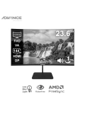 Monitor curvo ADVANCE ADV-2456S, 23.6" FHD VA, 144Hz, 1ms, HDMI, DP, Audio out, Parlantes