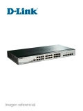 Switch D-Link DGS-1510 Series, Capa L2 / L3, 24 RJ-45 GbE, 4 SFP 10GbE.