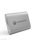 Disco duro externo estado sólido HP P500, 500GB, USB 3.1 Tipo-C, Plata