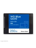 Unidad en estado solido Western Digital Blue SA510, 250GB, SATA 6Gb / s, 2.5", 7mm.