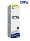Botella de tinta EPSON 673 (T673420), color amarillo, contenido 70 ml, para impresora L800. Presentación en caja.