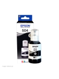 Botella de tinta EPSON T504, color negro, contenido 127ml, para impresoras EPSON L4160.