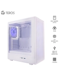 Case sin fuente Gamer TEROS TE-1329G, ITX, M-ATX, ATX, 3.5" y 2.5", Blanco