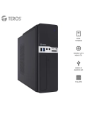 Case Teros TE-1032S, Slim, 250 W, USB 3.2  /  USB 2.0, Audio HD, DVD, Negro (Empaque Abierto)