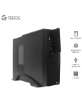 Case Teros TE-1039S, Slim, 250 W, USB 3.0  /  USB 2.0, Audio HD, DVD, Negro