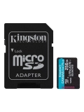 Memoria Flash microSD Kingston Canvas Go! Plus, 256GB, con adaptador SD
