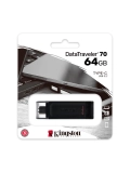 Memoria Flash USB Kingston DataTraveler 70, 64GB, USB-C 3.2 Gen1, presentación en colgador