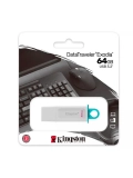Memoria Flash USB Kingston DataTraveler Exodia, 64GB, USB 3.2 Gen 1, Blanco